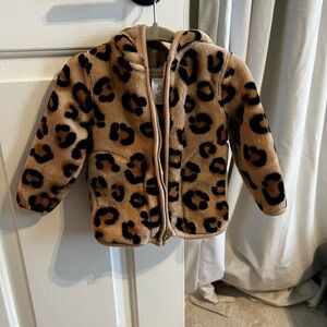 Toddler Leopard Print Fleece Jacket